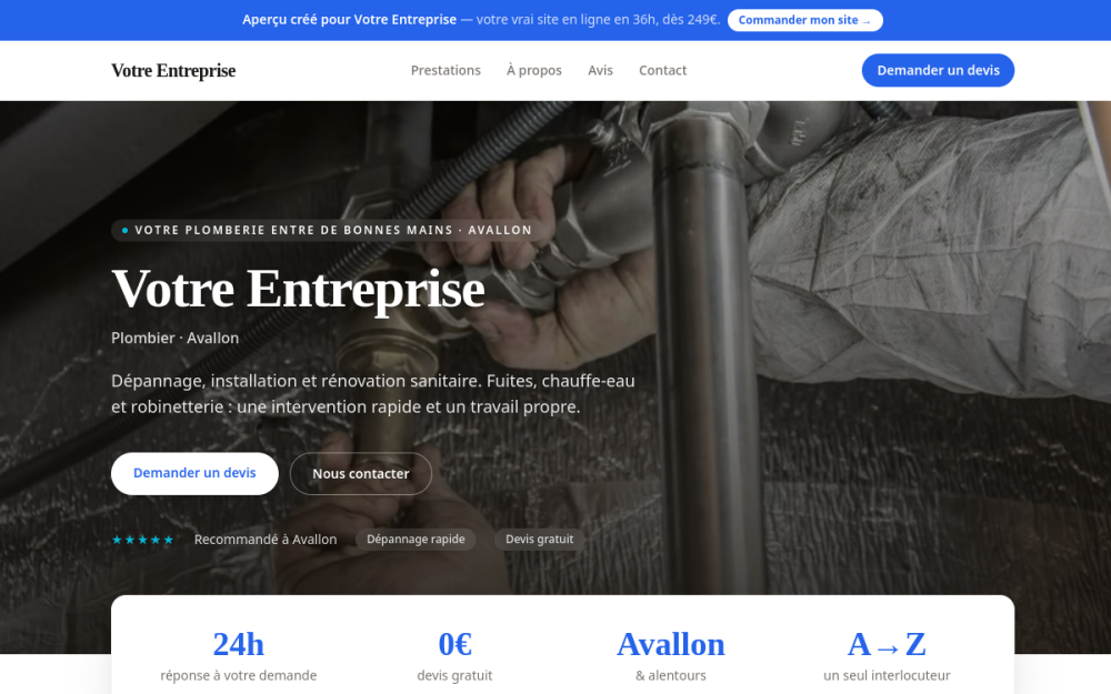 Agence web Bâtiment & Travaux à Avallon — création de site internet