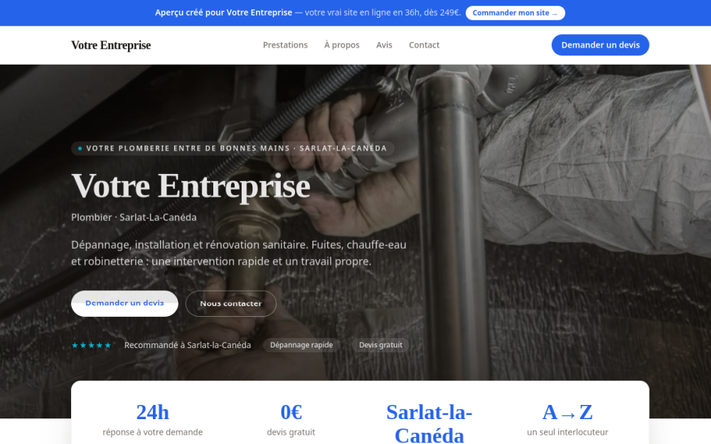 Agence web Bâtiment & Travaux à Sarlat-la-Canéda — création de site internet