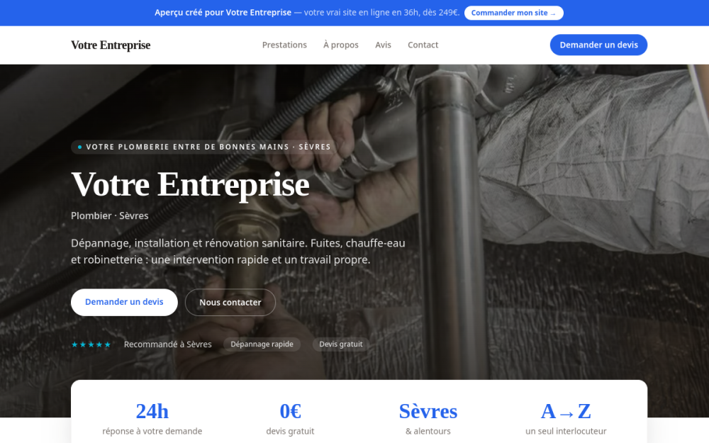 Agence web Bâtiment & Travaux à Sèvres — création de site internet