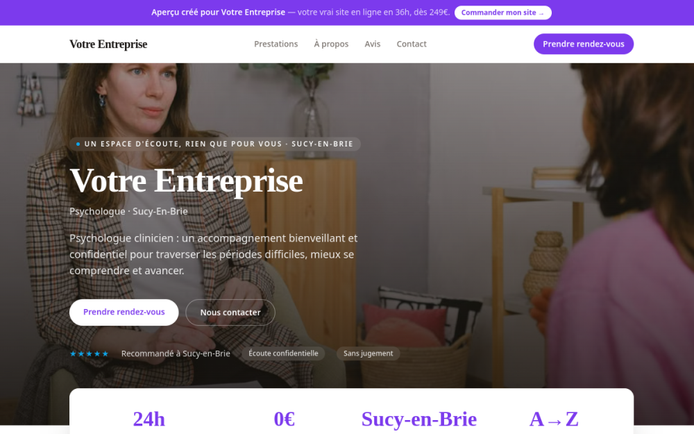 Agence digitale pour psychologue à Sucy-en-Brie — création de site internet psychologue à Sucy-en-Brie