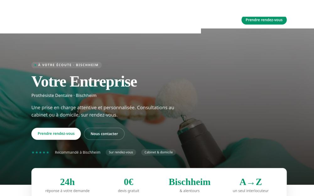 Agence digitale pour prothésiste dentaire à Bischheim — création de site internet prothésiste dentaire à Bischheim