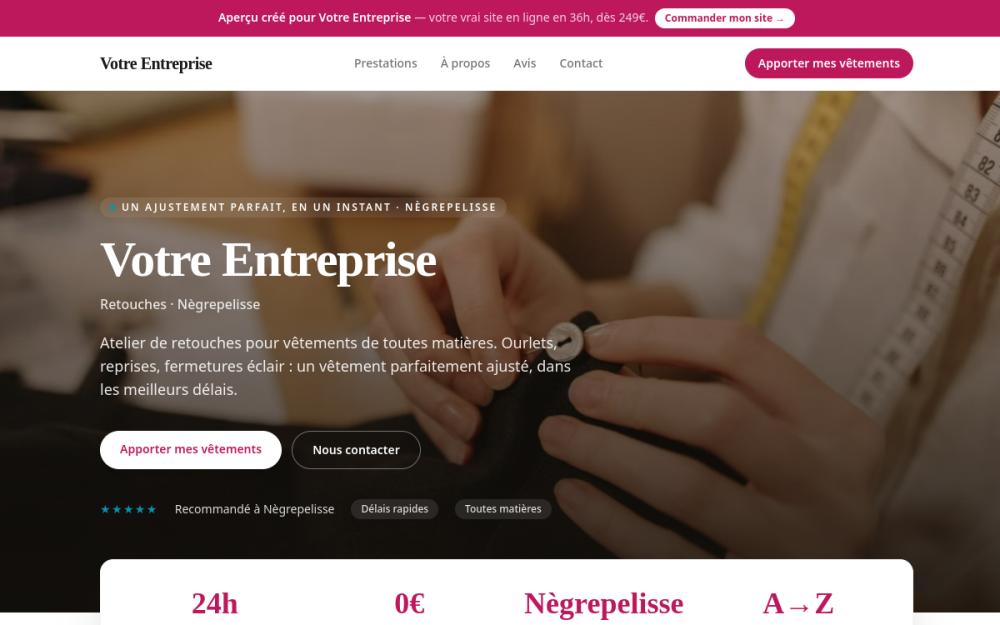 Agence digitale pour retouches à Nègrepelisse — création de site internet retouches à Nègrepelisse
