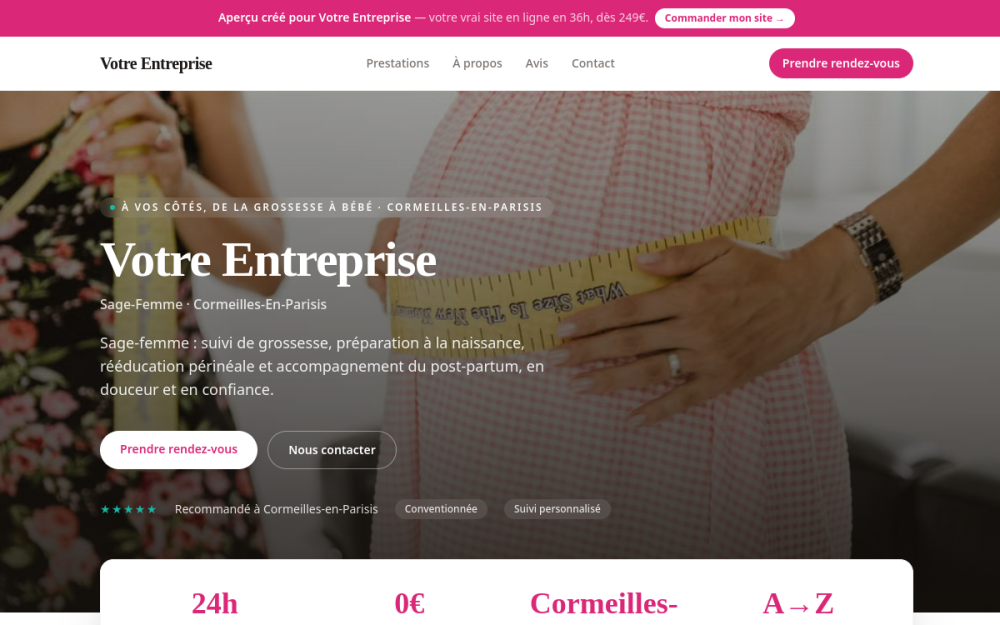 Agence digitale pour sage-femme à Cormeilles-en-Parisis — création de site internet sage-femme à Cormeilles-en-Parisis