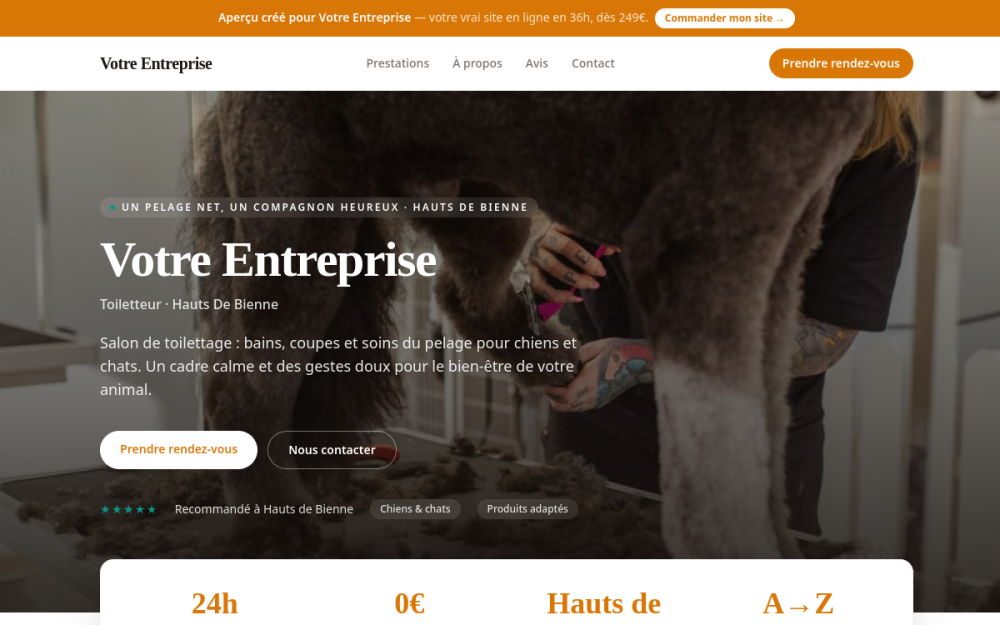 Agence web Animaux à Hauts de Bienne — création de site internet