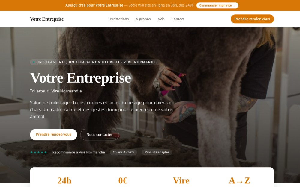 Agence web Animaux à Vire Normandie — création de site internet