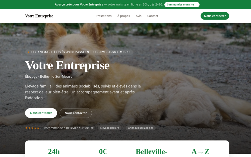 Agence digitale pour élevage à Belleville-sur-Meuse — création de site internet élevage à Belleville-sur-Meuse