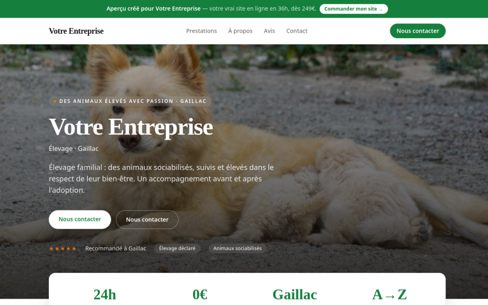 Agence digitale pour élevage à Gaillac — création de site internet élevage à Gaillac