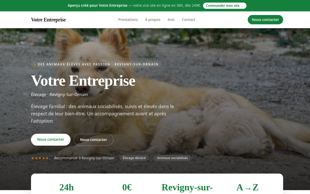Agence digitale pour élevage à Revigny-sur-Ornain — création de site internet élevage à Revigny-sur-Ornain
