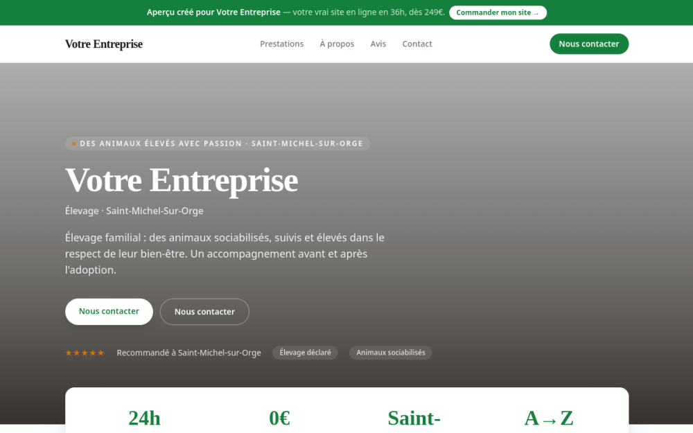 Agence digitale pour élevage à Saint-Michel-sur-Orge — création de site internet élevage à Saint-Michel-sur-Orge
