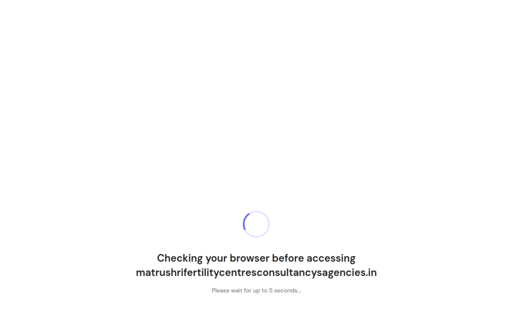 Matrushri Fertility Centre website screenshot
