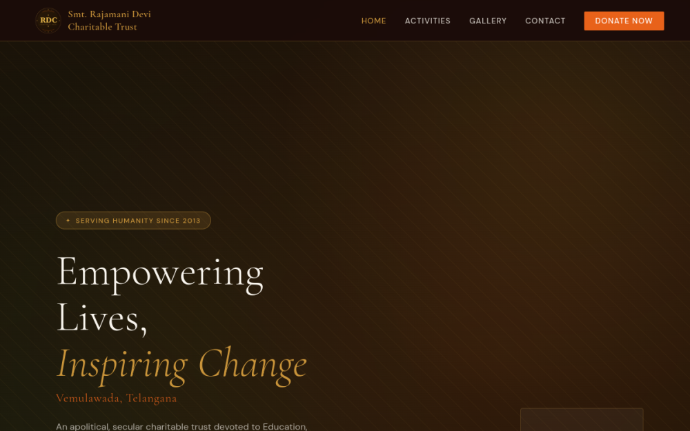 RDC Trust website screenshot