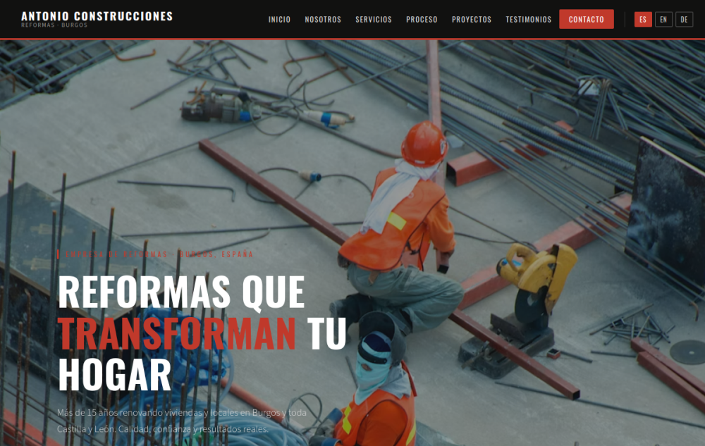Website Antonio Construcción