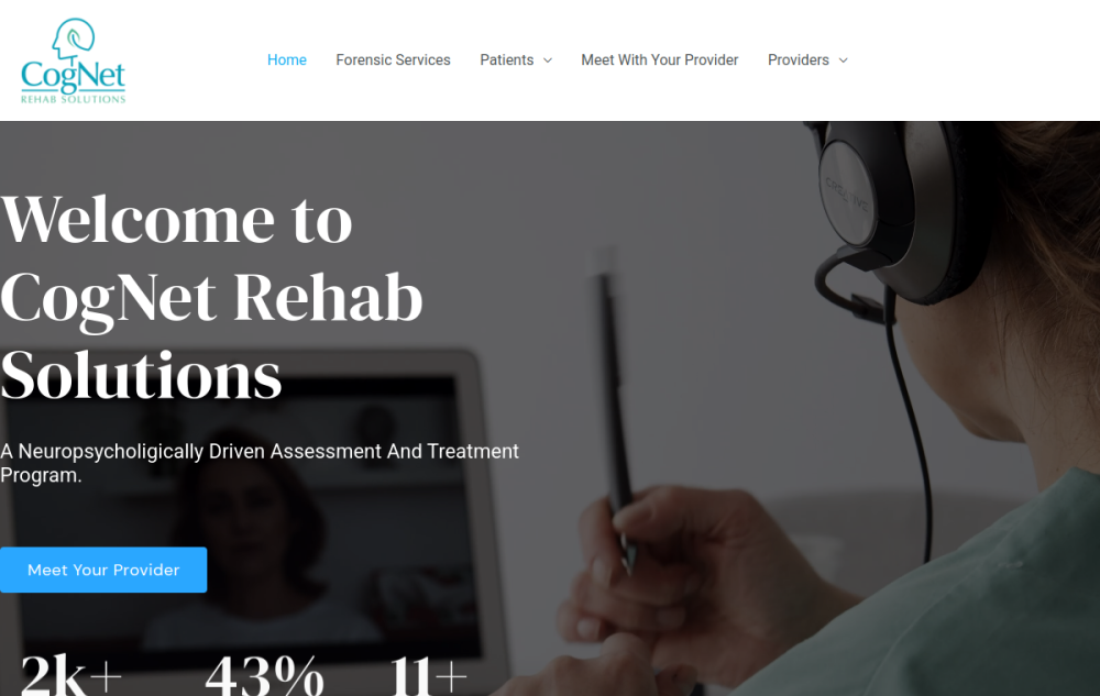 CogNet Rehab Solutions website