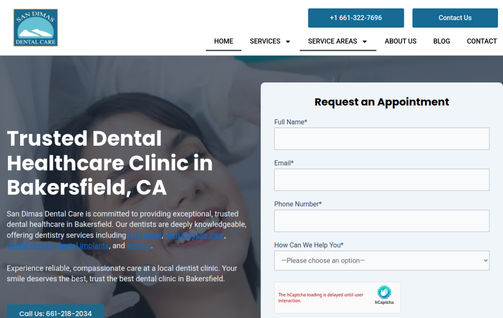 San Dimas Dental Care website