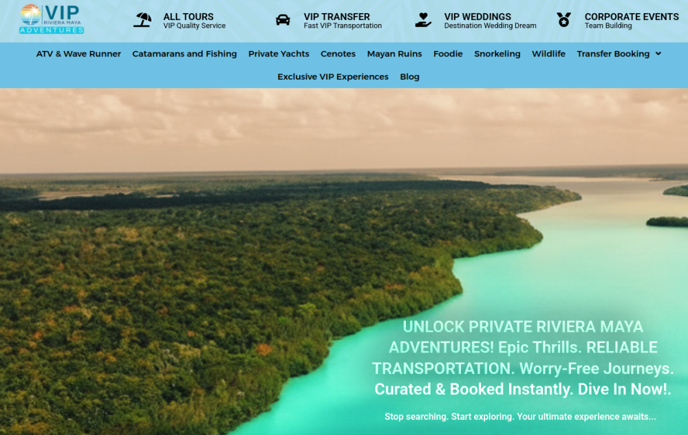 VIP Riviera Maya website