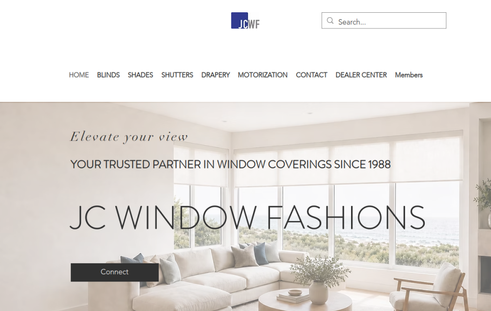 Example website built by The Fox Web (JC Window Fashions)
