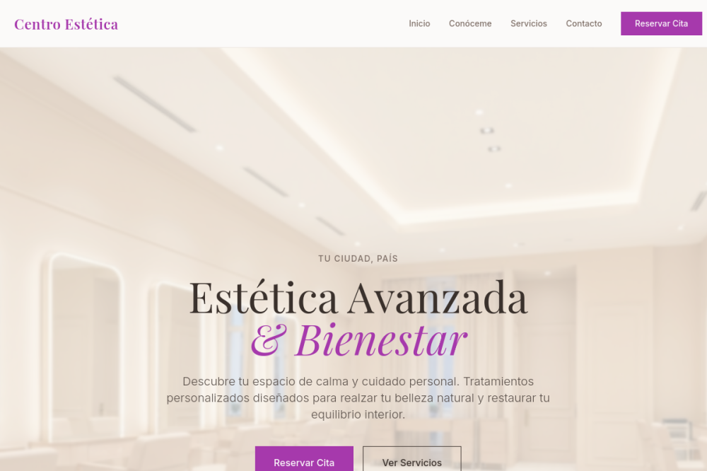 Captura de pantalla de Estética y Belleza