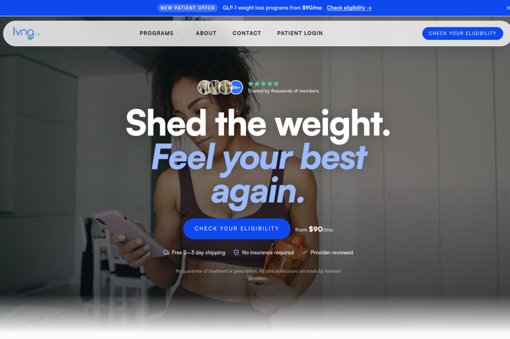 LvngRx website preview