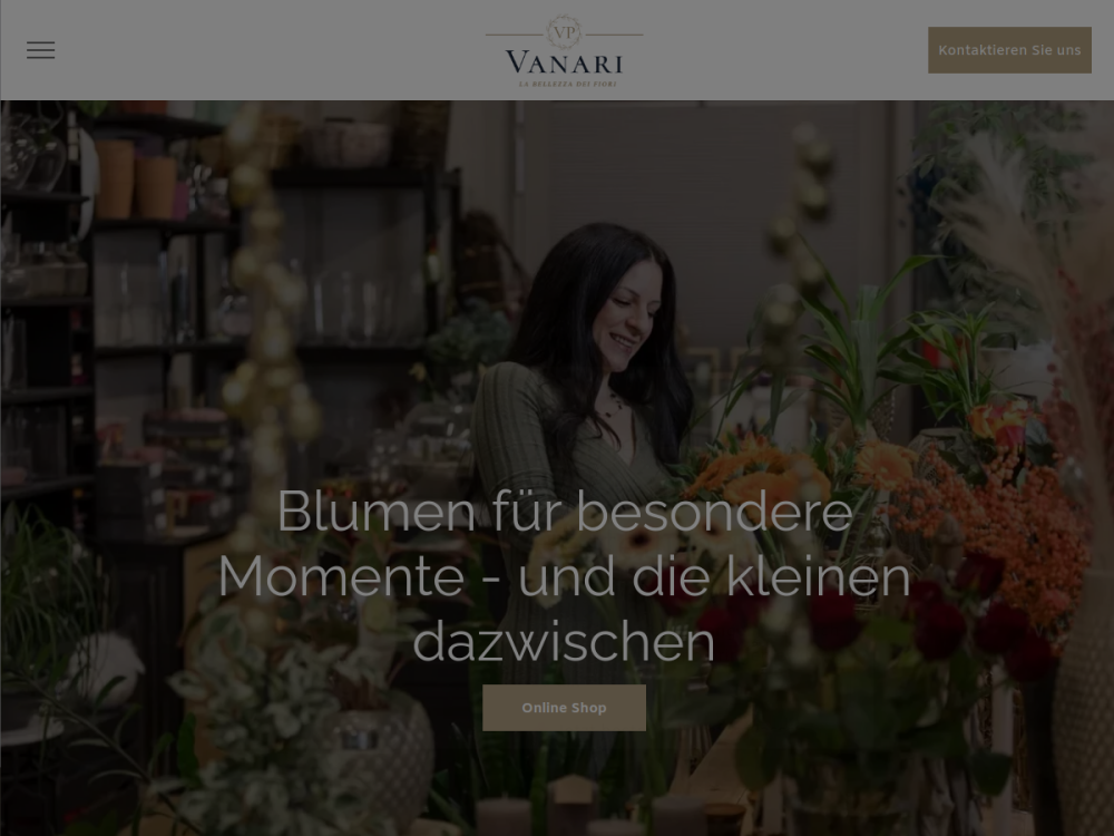 Referenz-Webseite Vanari – erstellt von Digital Cloud Market