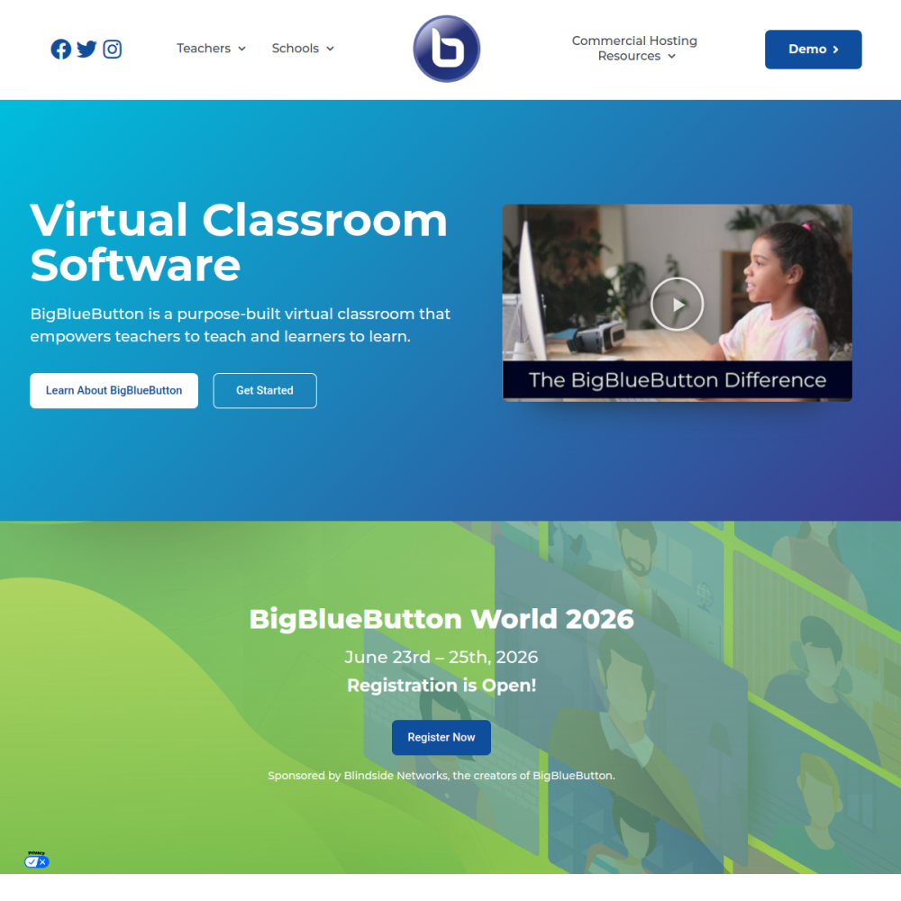 Screenshot of BigBlueButton