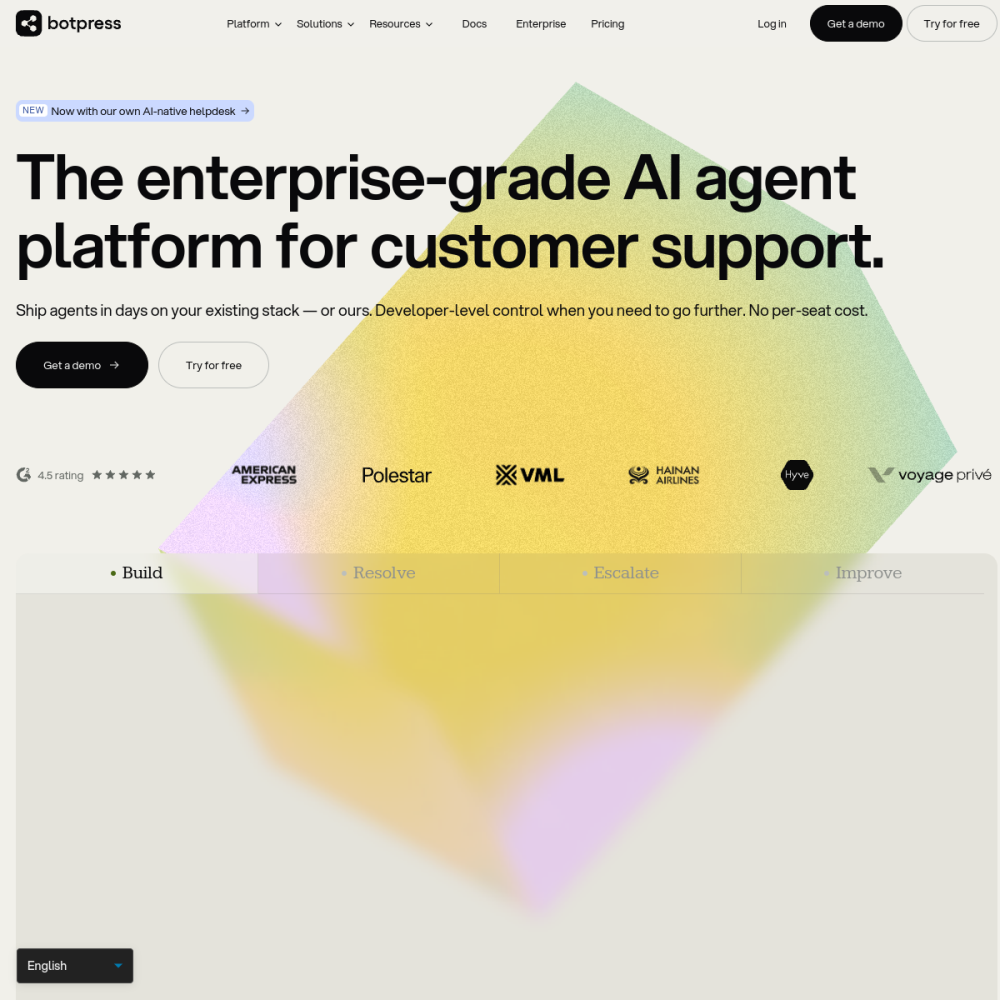 Screenshot of Botpress