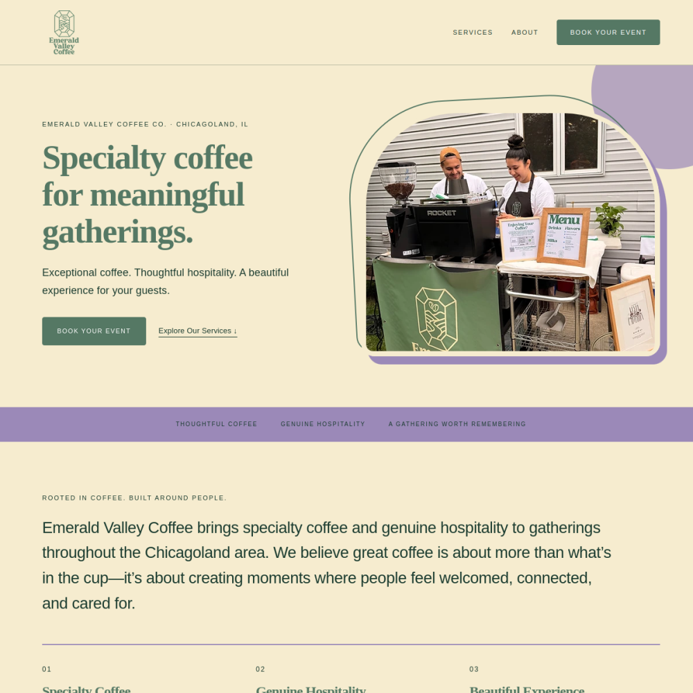 Emerald Valley Coffee screenshot