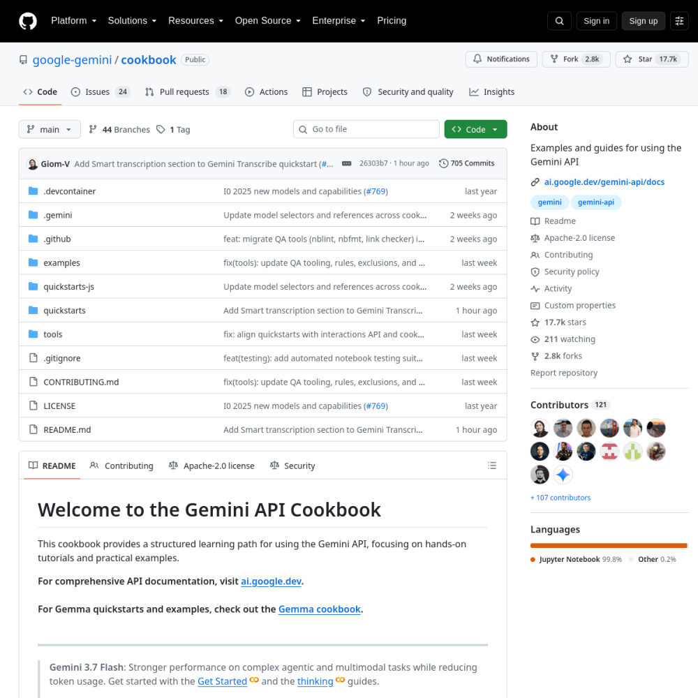Gemini Cookbook
