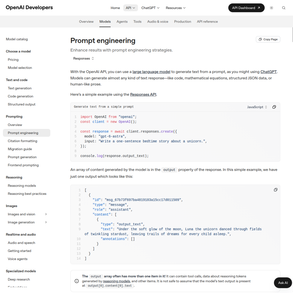 OpenAI Prompt Guide
