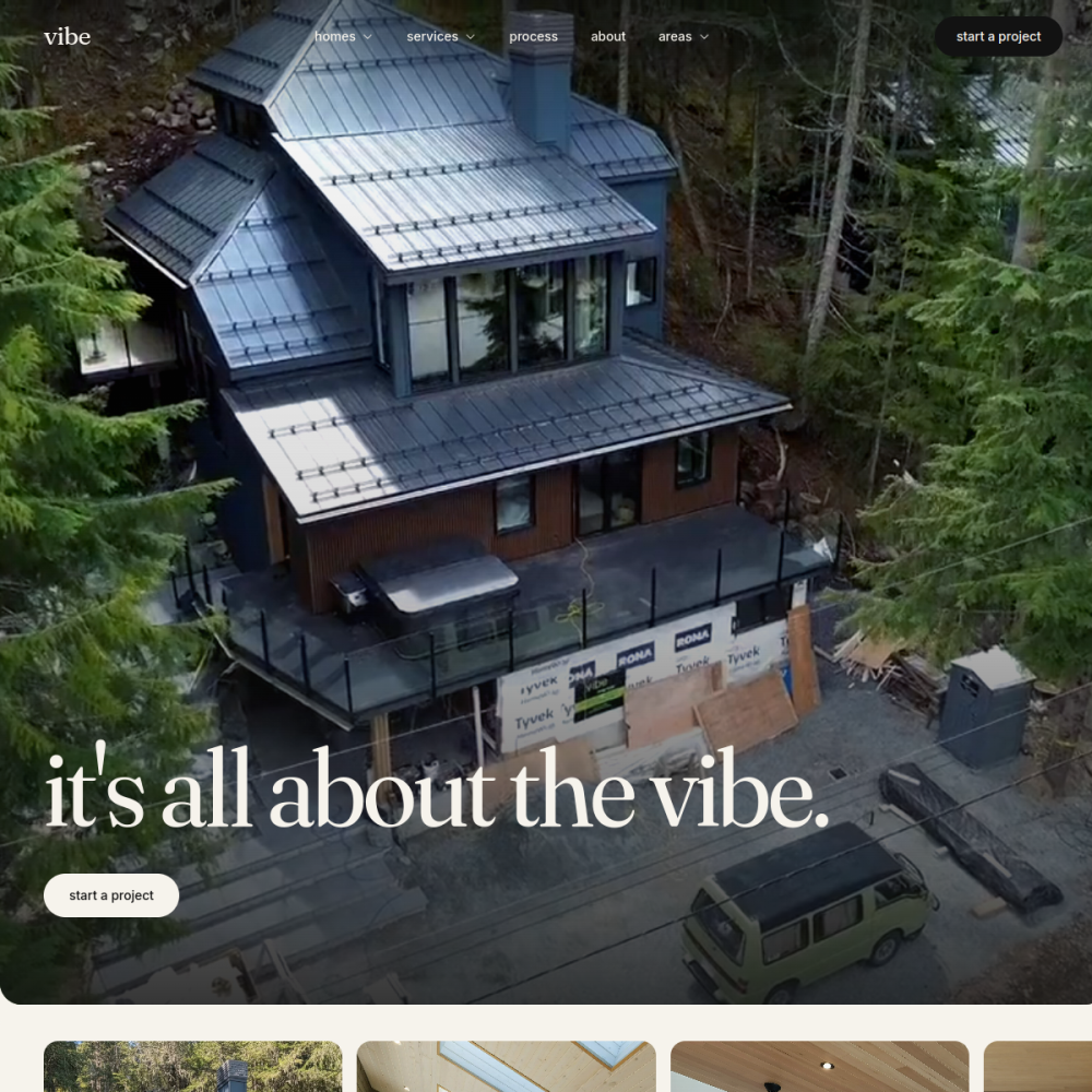 Vibe Design Build website