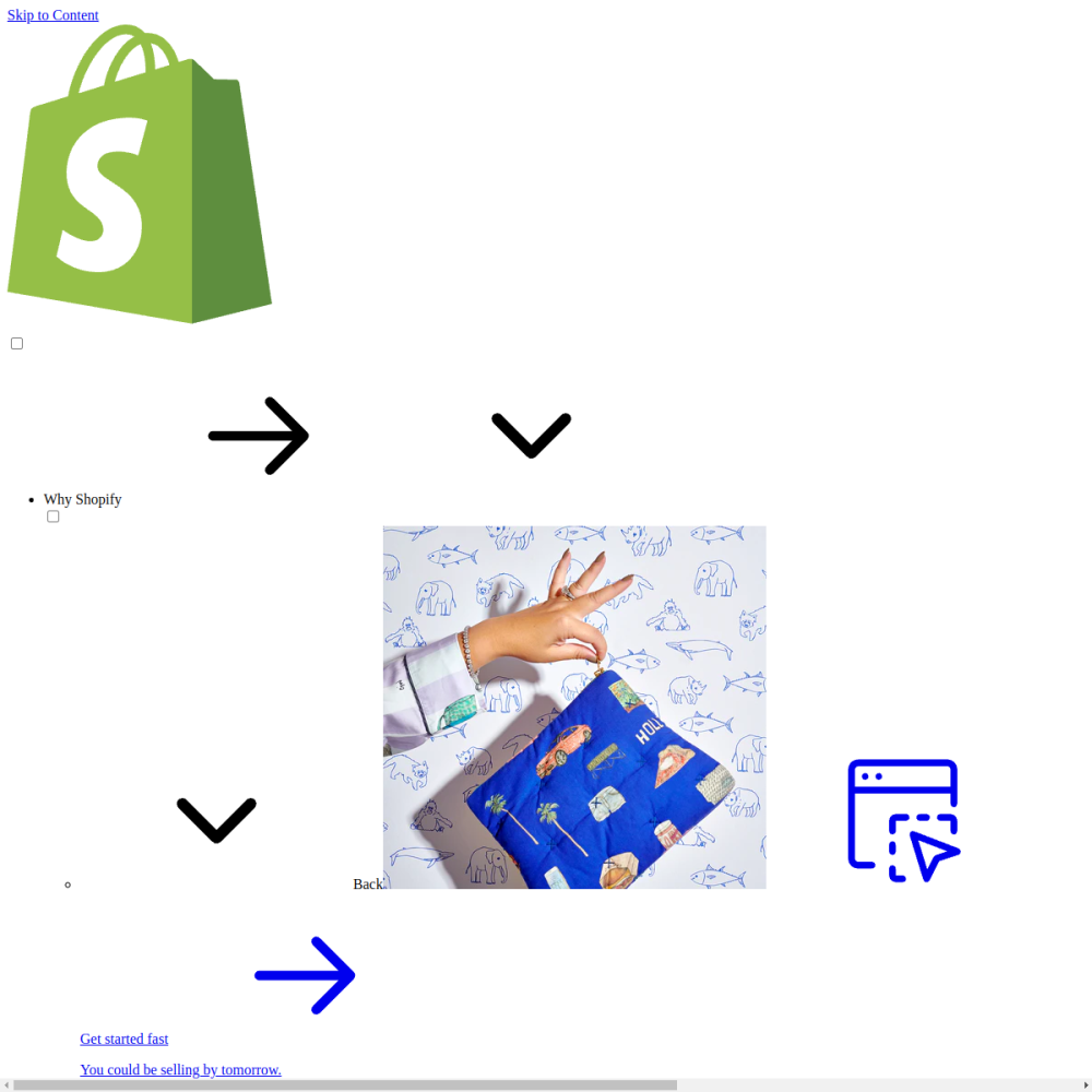 Shopify homepage