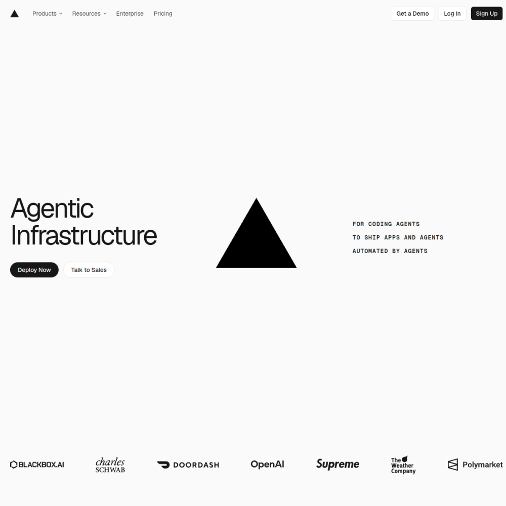 Vercel homepage