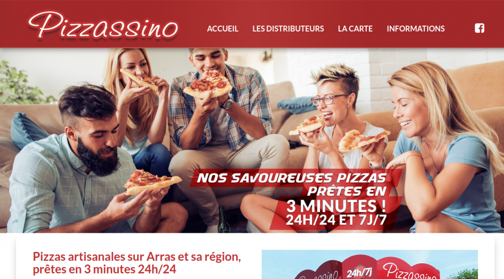 Site réalisé : Pizzassino, pizzas artisanales