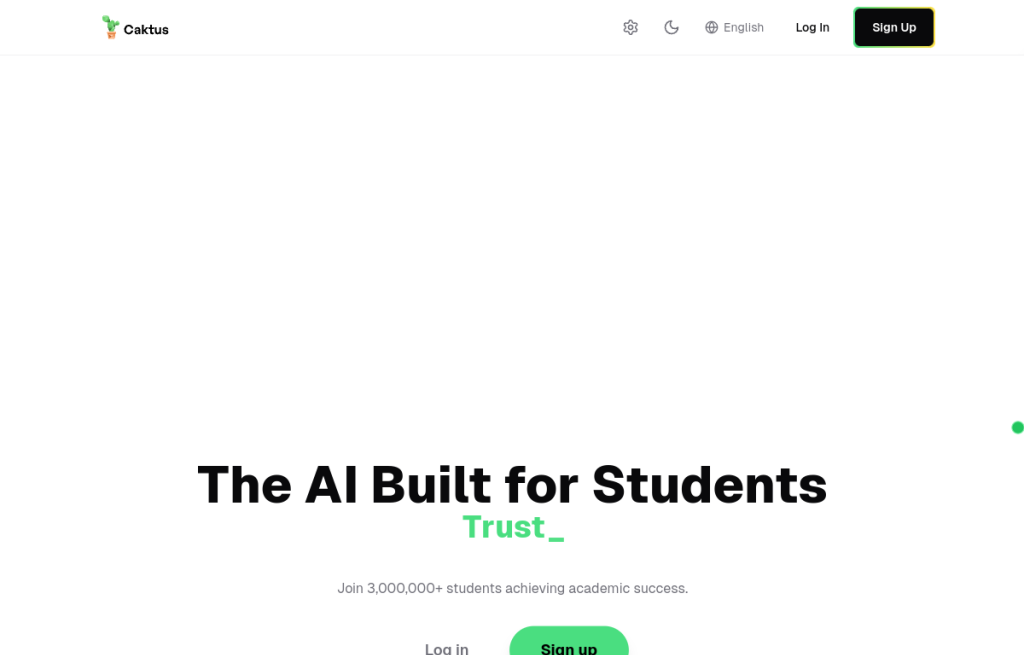 Interfaz de Caktus AI