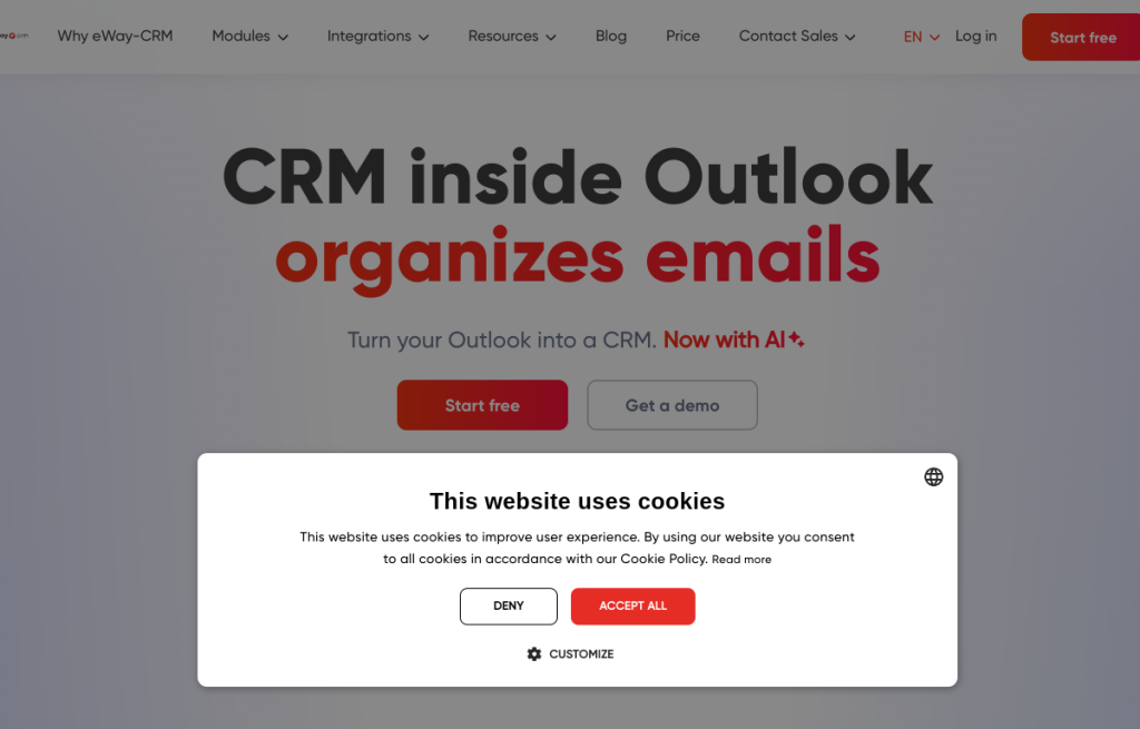 Interfaz de eWay-CRM