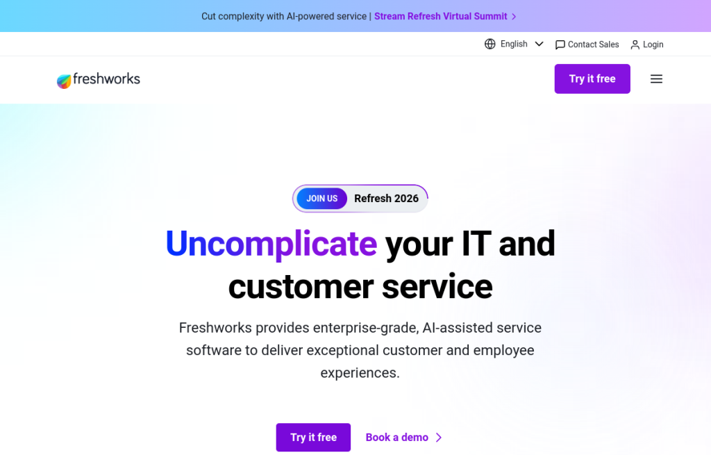 Interfaz de Freshsales