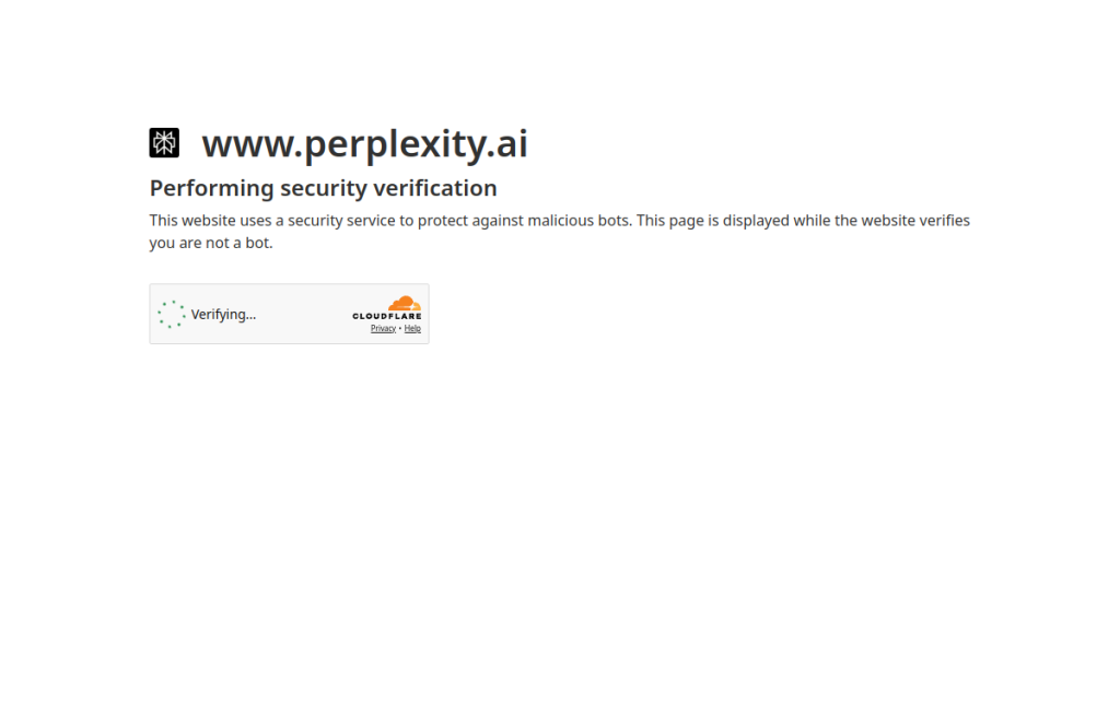 Interfaz de Perplexity AI