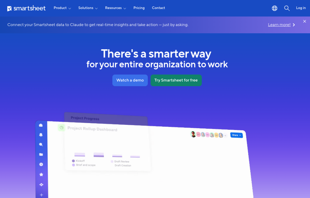 Interfaz de Smartsheet
