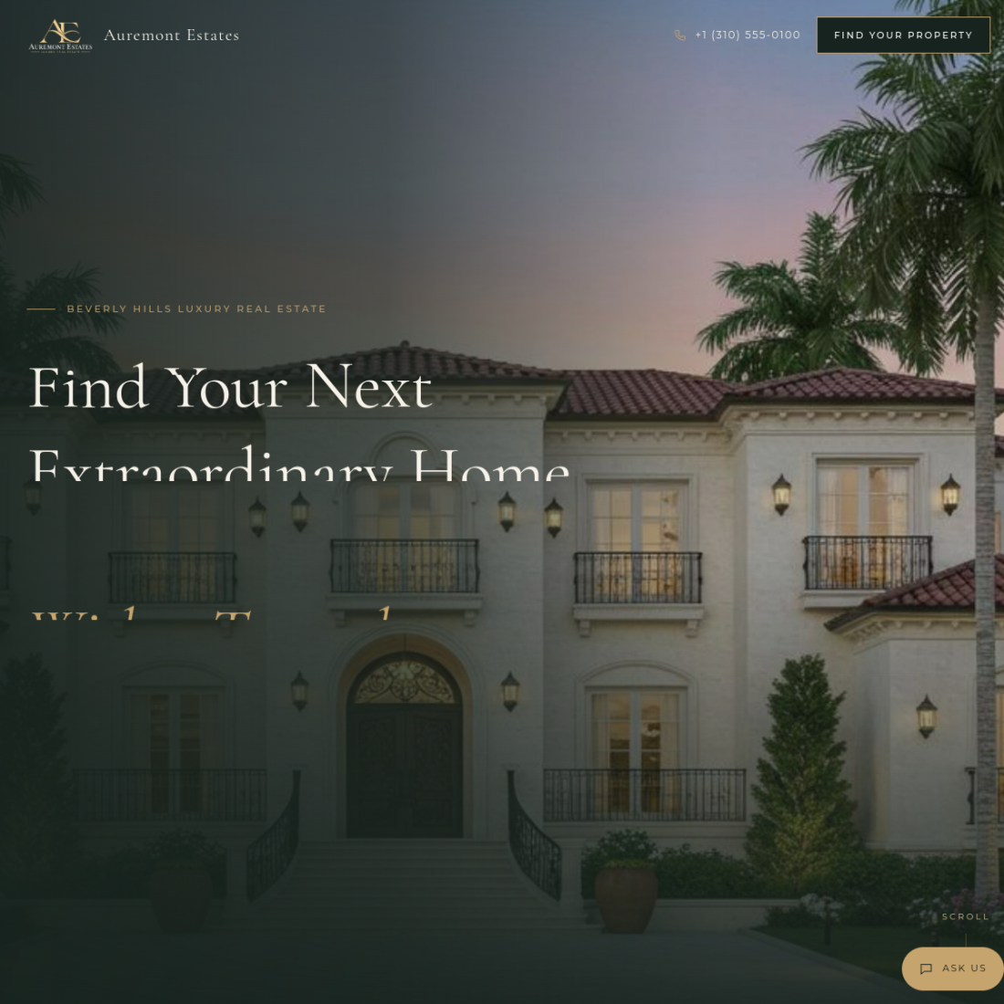 Screenshot of Auremont Estates Funnel