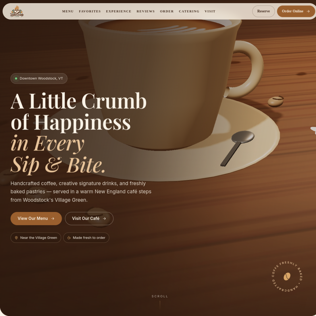 Screenshot of Little Crumb Cafe Funnel