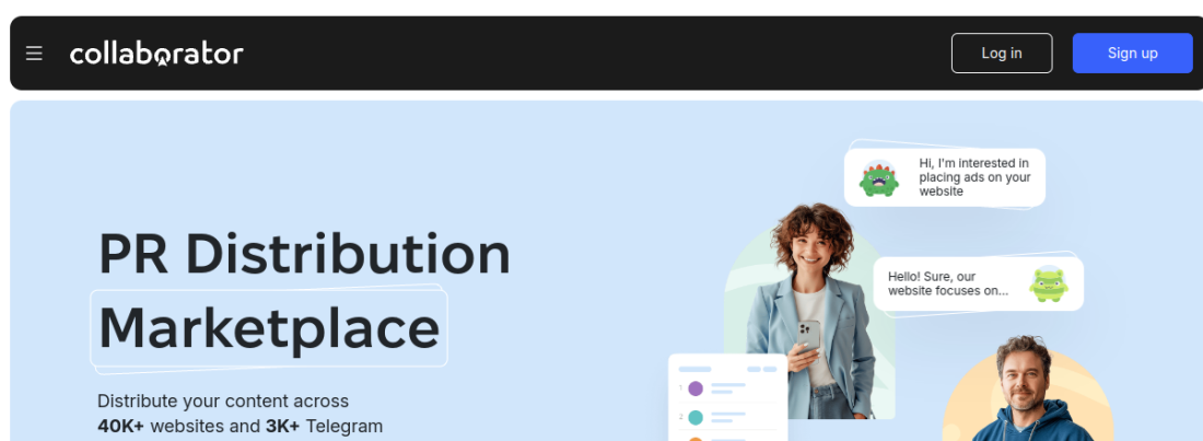 collaborator.pro guest post marketplace screenshot