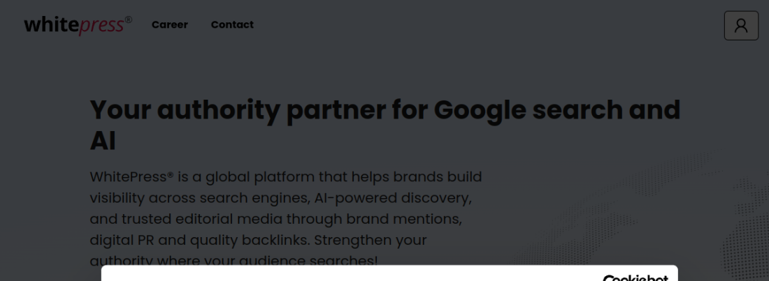 whitepress.com guest blogging platform screenshot