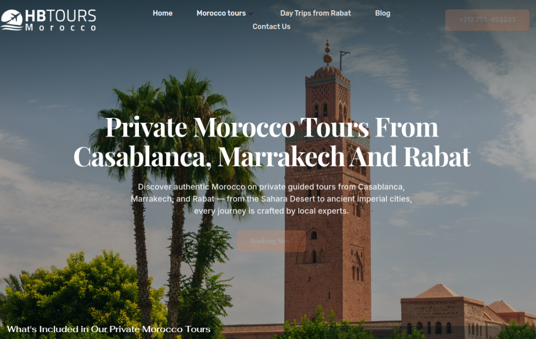 Site web HB Morocco Tours