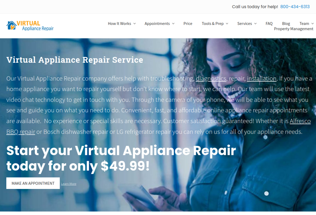 Virtual Appliance Repair website