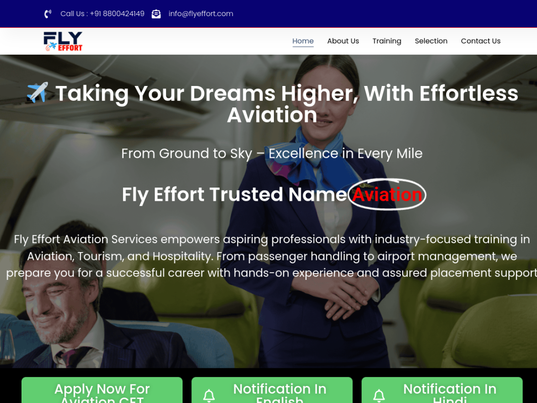 Automatic live preview of FlyEffort.com