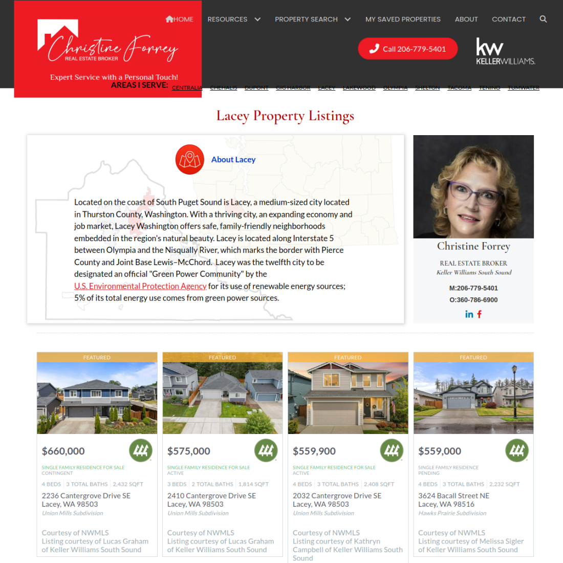 Christine Forrey - Real Estate Agent/Keller Williams desktop view
