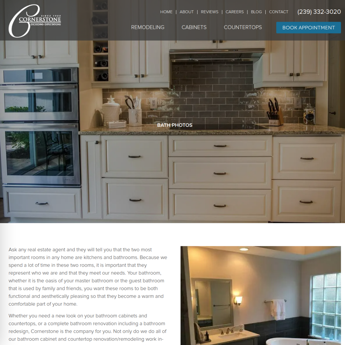 Cornerstone Builders of Southwest Florida desktop view