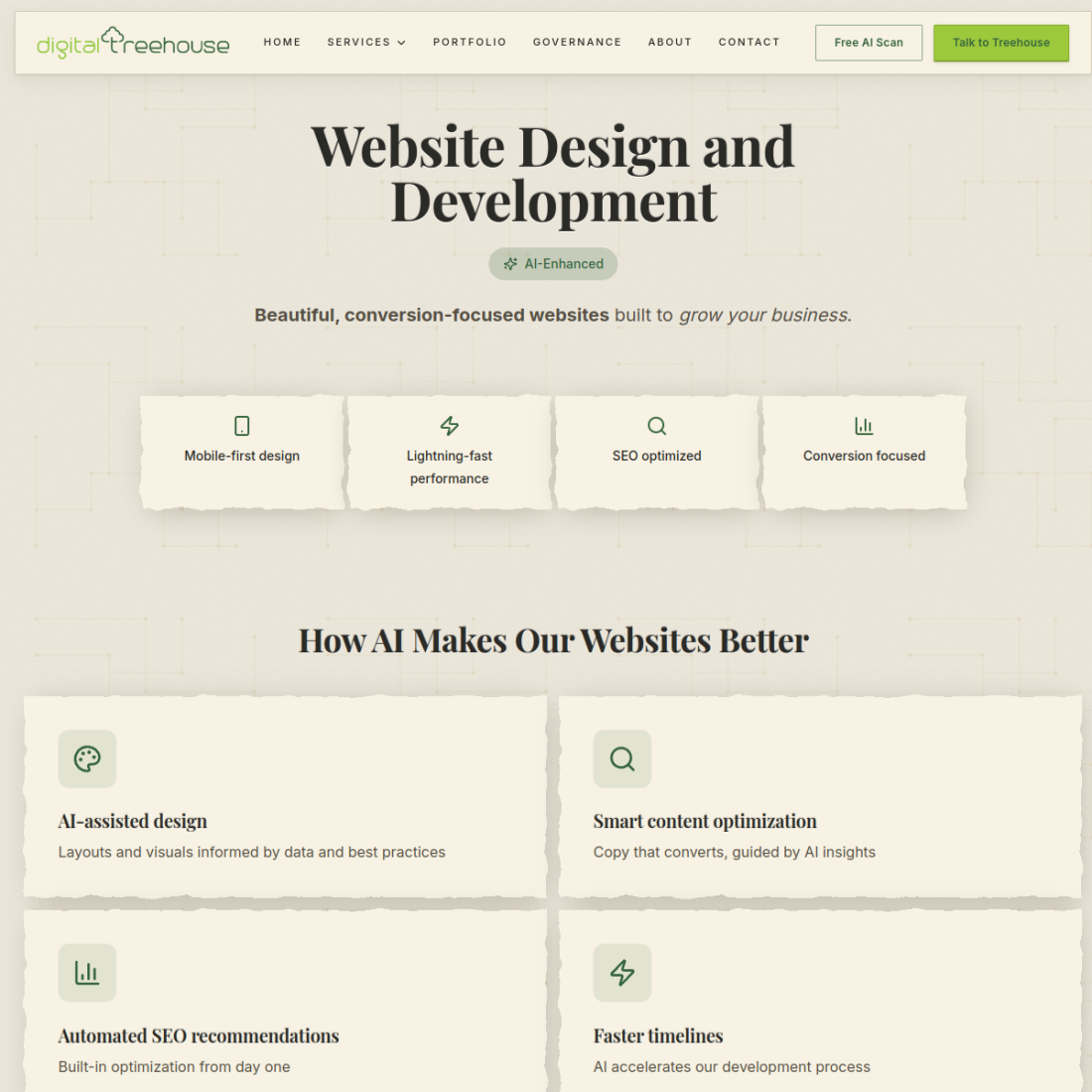 Website Designer Franklin - DigitalTreehouse desktop view