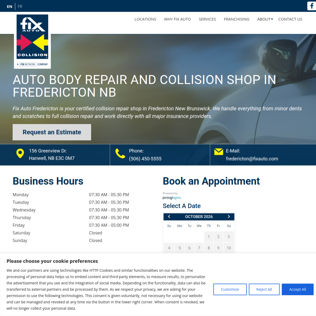 Fix Auto Fredericton desktop view