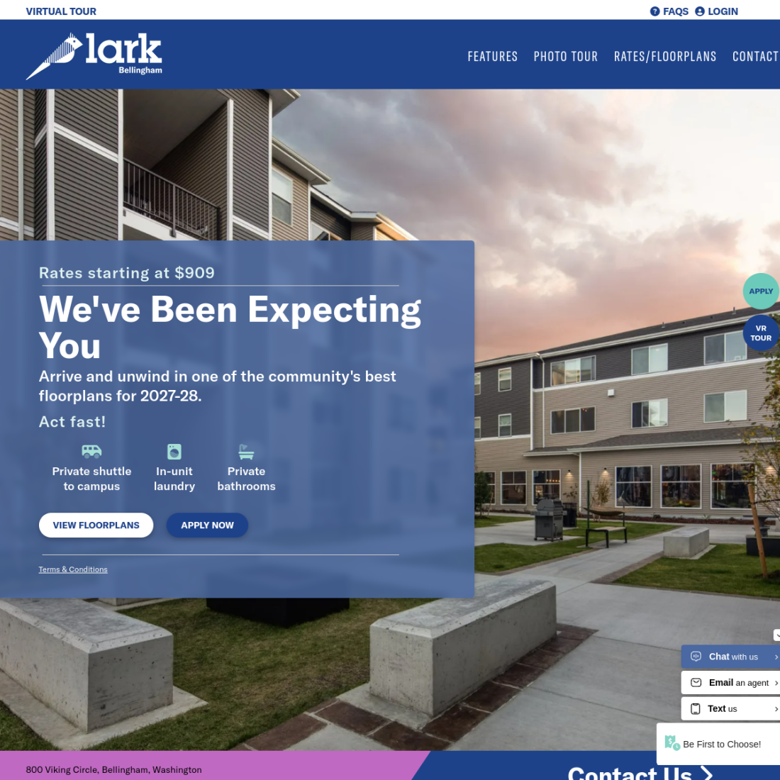 Lark Bellingham desktop view