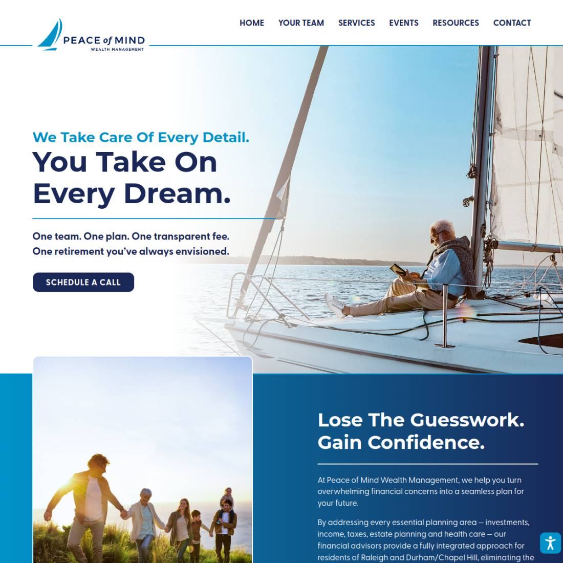 Peace Of Mind Wealth Management desktop view